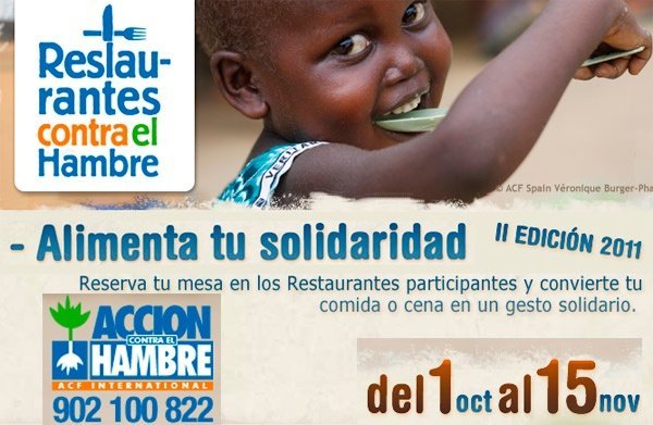 Cartel "Restaurantes contra el hambre"